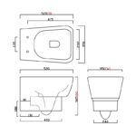 Aquaceramica Italia Cubix Wall Hung Pan