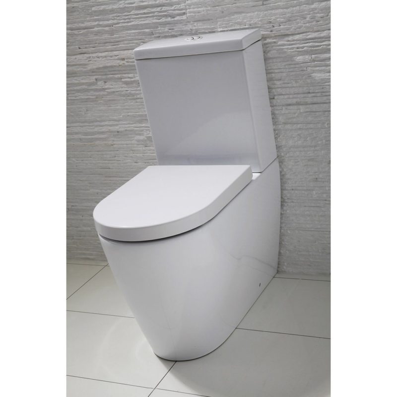 Frontline Emme Flush-To-Wall Toilet with Soft-Close Seat