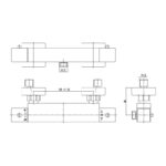 Aquaflow Italia Cubix Exposed Thermostatic Shower Valve