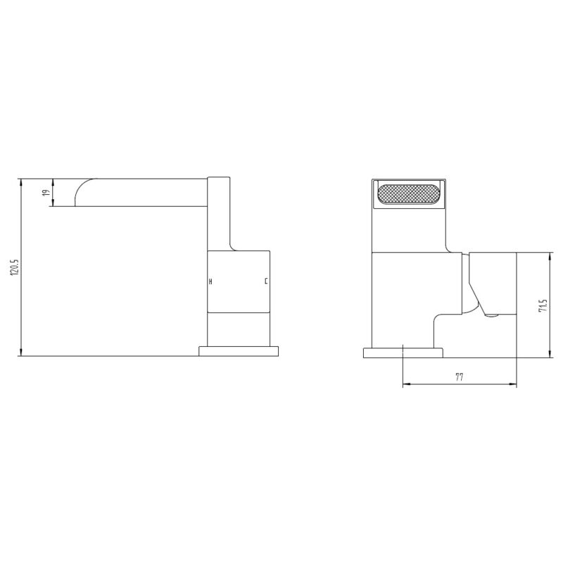 Aquaflow Trac Mono Basin Mixer with Click Clack Waste