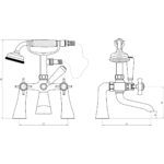 Aquaflow Victorian Bath Shower Mixer