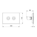 Frontline Glass Flush Plate Carbon
