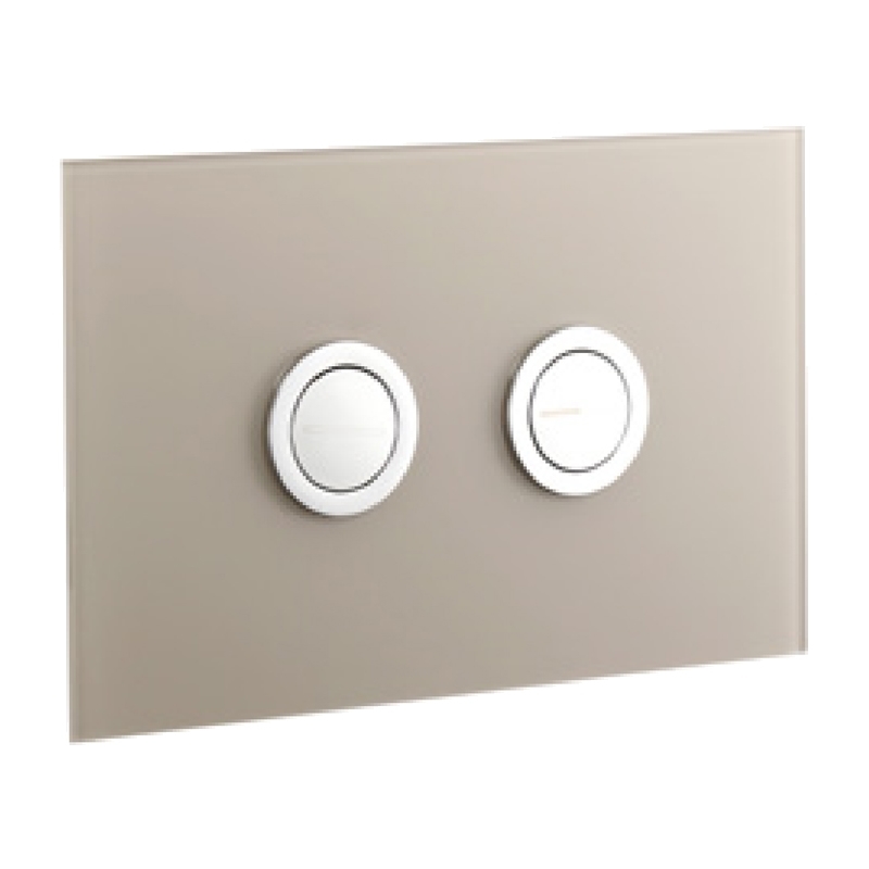 Frontline Glass Flush Plate Taupe