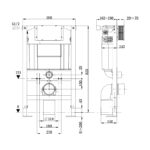Frontline 820mm WC Frame including Cistern