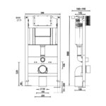 Frontline 980mm WC Frame including Cistern