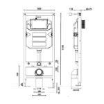 Frontline 1180mm WC Frame including Cistern