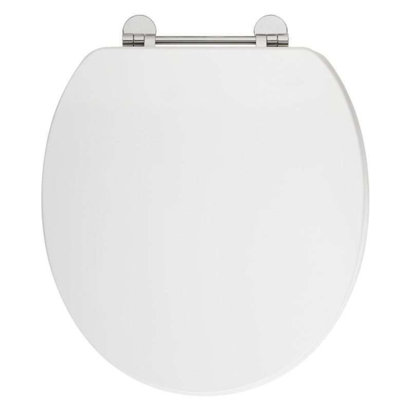 Frontline Gloss White Soft Close Wooden Toilet Seat