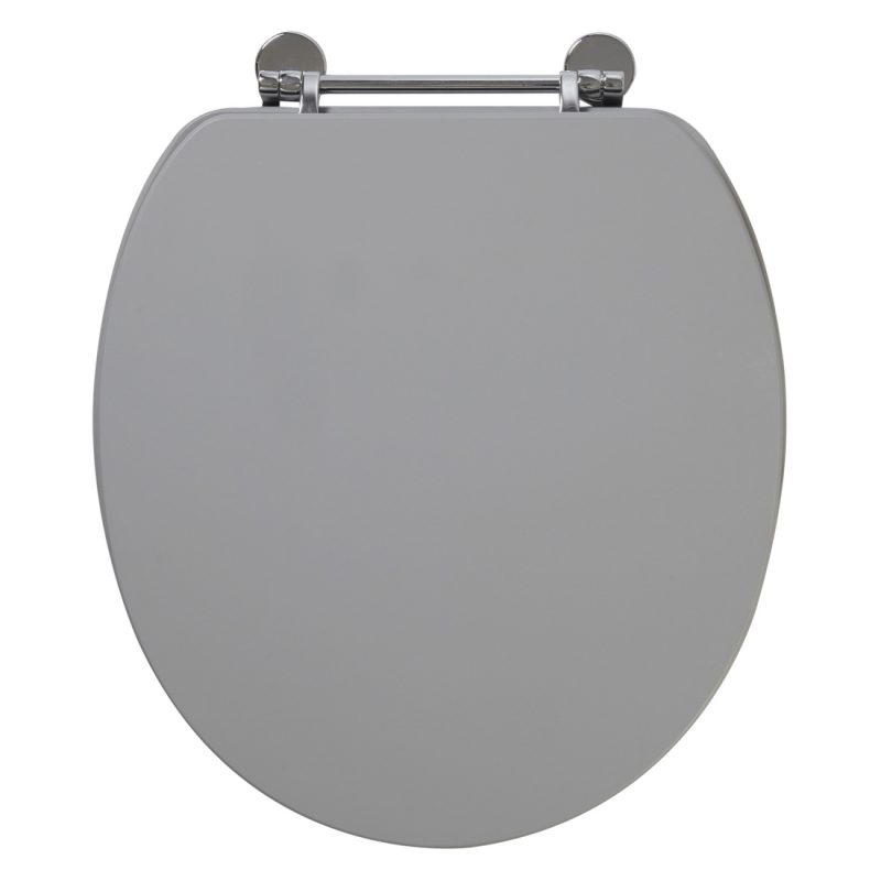 Frontline Dust Grey Soft Close Wooden Toilet Seat