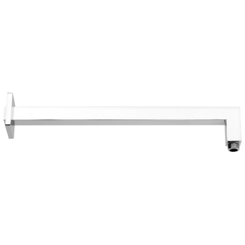 Aquaflow Brass Square Shower Arm 400mm Chrome