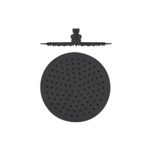 Aquaflow Round Ultra Thin Shower Head 300mm Matt Black