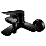 Aquaflow Sleek Wall Mounted Bath Shower Mixer Matt Black