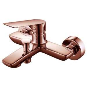 Aquaflow Sleek Wall Mounted Bath Shower Mixer Rose Gold