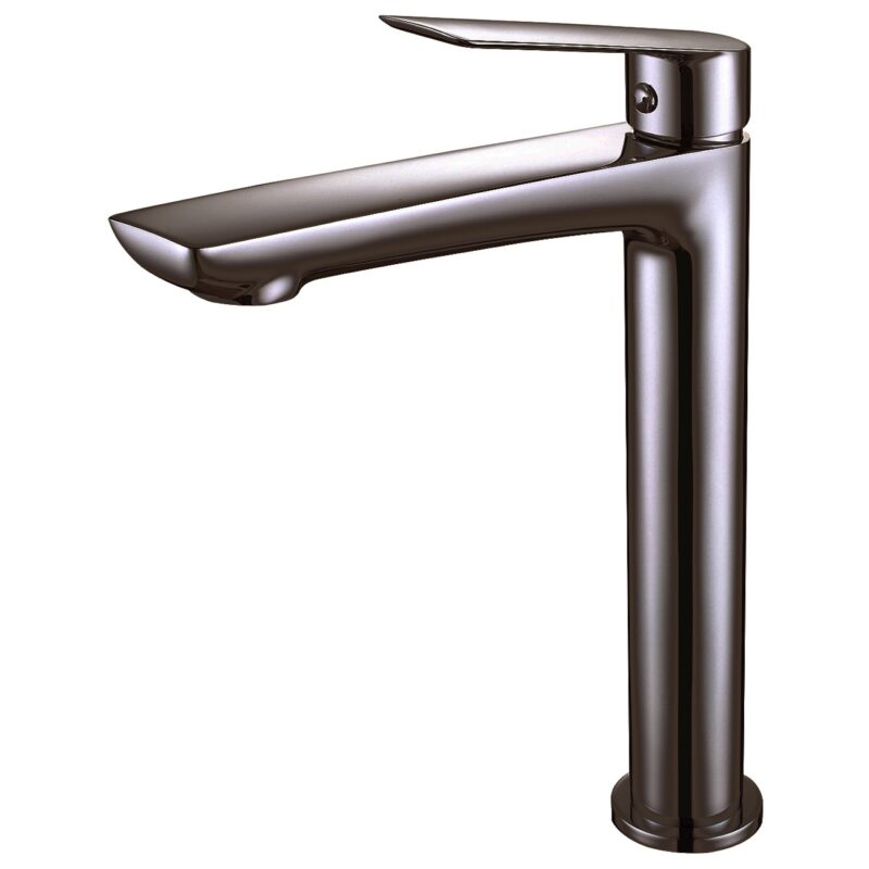 Aquaflow Sleek Tall Basin Mixer Matt Rhodium
