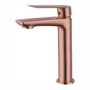 Aquaflow Sleek Tall Basin Mixer Rose Gold
