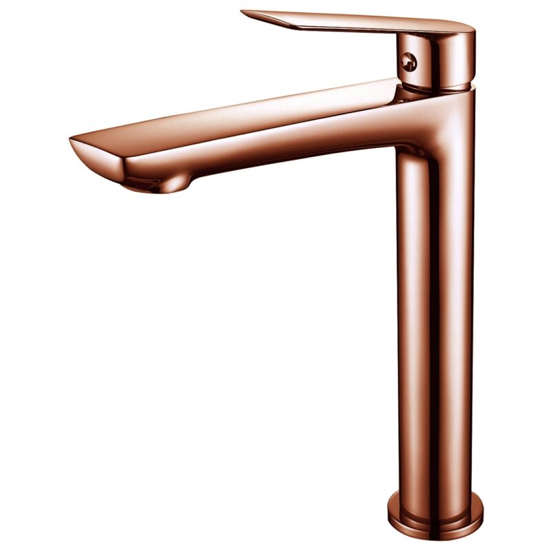 Aquaflow Sleek Tall Basin Mixer Rose Gold