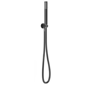 Aquaflow Round Outlet Elbow, Flex & Handset Matt Black