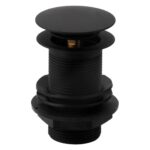 Frontline Unslotted Sprung Plug Basin Waste Matt Black