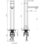 Aquaflow Medici Tall Mono Basin Mixer without Waste