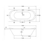 Aquabathe Comet 1800 x 800mm Double Ended Bath