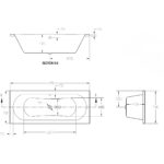 Aquabathe Duo 1700 x 700mm Double Ended Tungstenite Bath