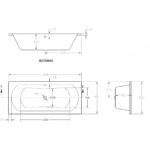 Aquabathe Duo 1800 x 800mm Double Ended Bath