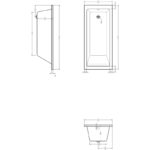 Aquabathe Medici 1600 x 700mm Bath