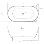 Aquabathe Summit 1500x700mm Luxury Freestanding Bath