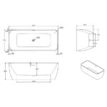 Aqua Eco 1700x750mm Luxury Freestanding Bath