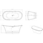 Holborn Bow 1800x800mm Luxury Freestanding Traditional Bath