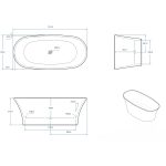 Aquabathe Ion 1700x800mm Twin Skinned Luxury Freestanding Bath
