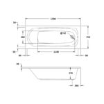 Aquabathe Caymen 1700 x 700mm Bath