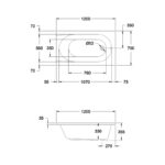 Aquabathe Caymen 1200 x 700mm Bath