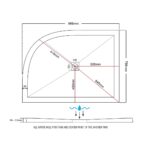 Aquaglass 1000x800mm Slimline Offset Quadrant Shower Tray RH