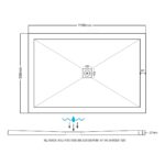 Aquaglass 1200x700mm Slimline Shower Tray