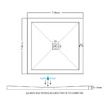 Aquaglass Slimline Square Shower Tray 760x760mm
