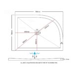 Aquaglass 800mm Slimline Quadrant Shower Tray