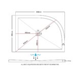 Aquaglass 900mm Slimline Quadrant Shower Tray