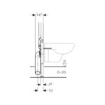 Geberit Duofix 1140mm Slimline Frame & Sigma Cistern for Wall-Hung WC