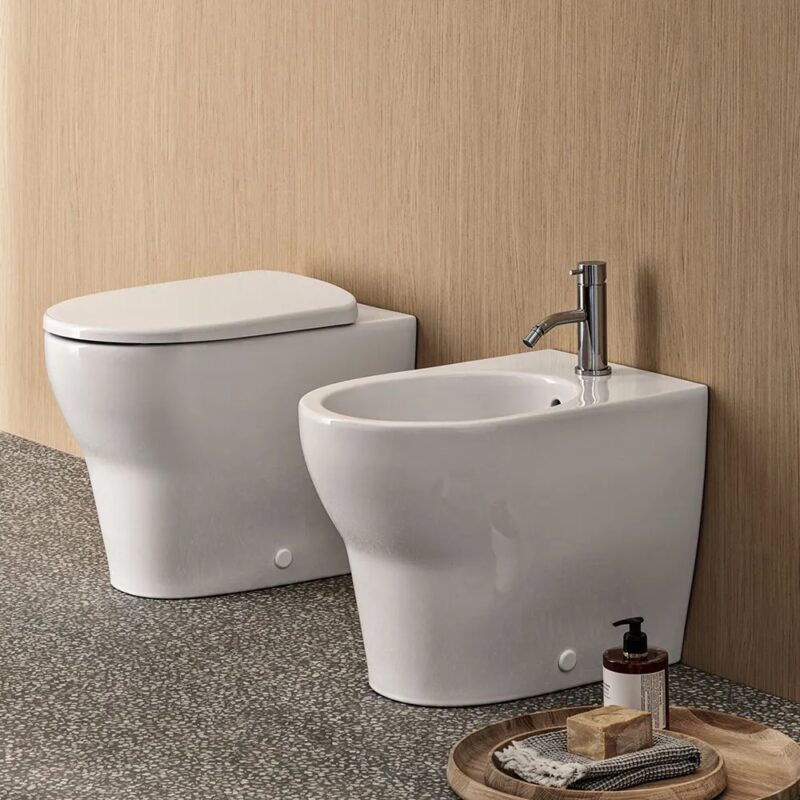 Geberit Selnova Rimless Shrouded Back To Wall Pan & Soft Close Seat Pack