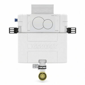 Geberit Alpha 82cm Cistern with White Round Flush Plate