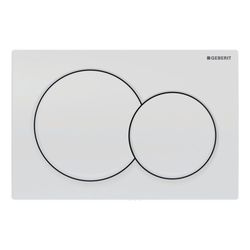 Geberit Alpha 82cm Cistern with White Round Flush Plate