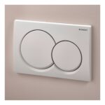 Geberit Alpha 82cm Cistern with White Round Flush Plate