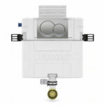 Geberit Alpha 82cm Cistern with Matt Chrome Round Flush Plate