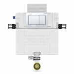 Geberit Alpha 82cm Cistern with White Square Flush Plate