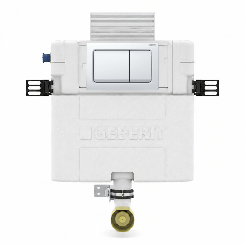 Geberit Alpha 82cm Cistern with White Square Flush Plate Geberit Alpha 82cm Cistern with White Square Flush Plate