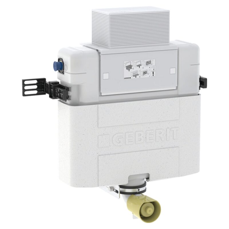 Geberit Alpha 82cm Cistern with White Square Flush Plate