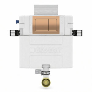 Geberit Alpha 82cm Cistern with Bronze Square Flush Plate