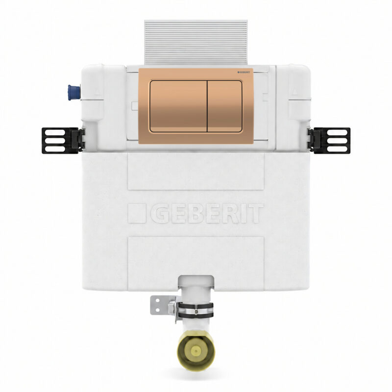 Geberit Alpha 82cm Cistern with Bronze Square Flush Plate Geberit Alpha 82cm Cistern with Bronze Square Flush Plate