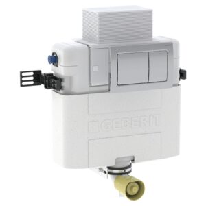 Geberit Alpha 82cm Height Concealed Cistern & Alpha01 Square Flush Plate