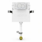 Geberit Alpha 109cm Cistern with White Round Flush Plate
